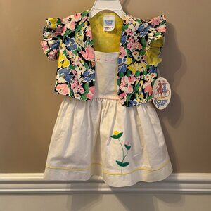 BONNIE JEAN Girl's Size Toddler 4 Floral Sundress with Matching Bolero